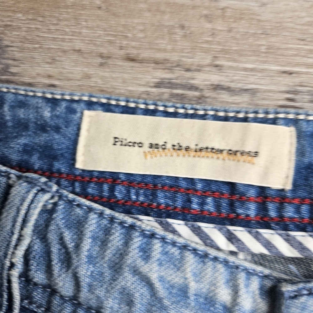 Pilco Ultra High Rise Wide Leg Bleached Hem Jeans Size 27 Anthropologie - Picture 6 of 14